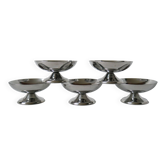 Lot de 5 coupes à glace en inox, 1970