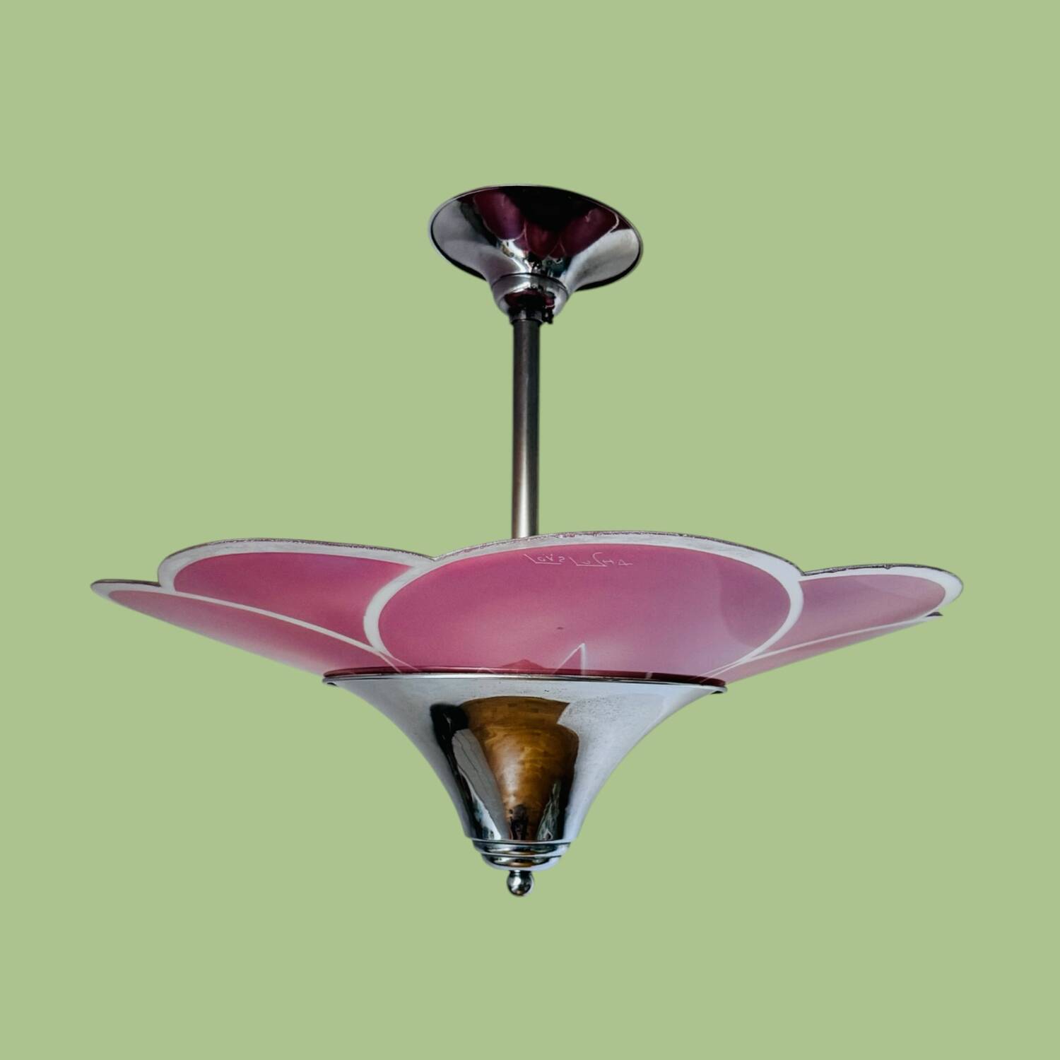 Art Deco ceiling light by Loys Lucha