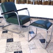 Bauhaus style tubular steel stool from Mauser Werke, Germany 1930s