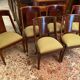 Set of 6 mahogany gondola chairs Empire style XIXth