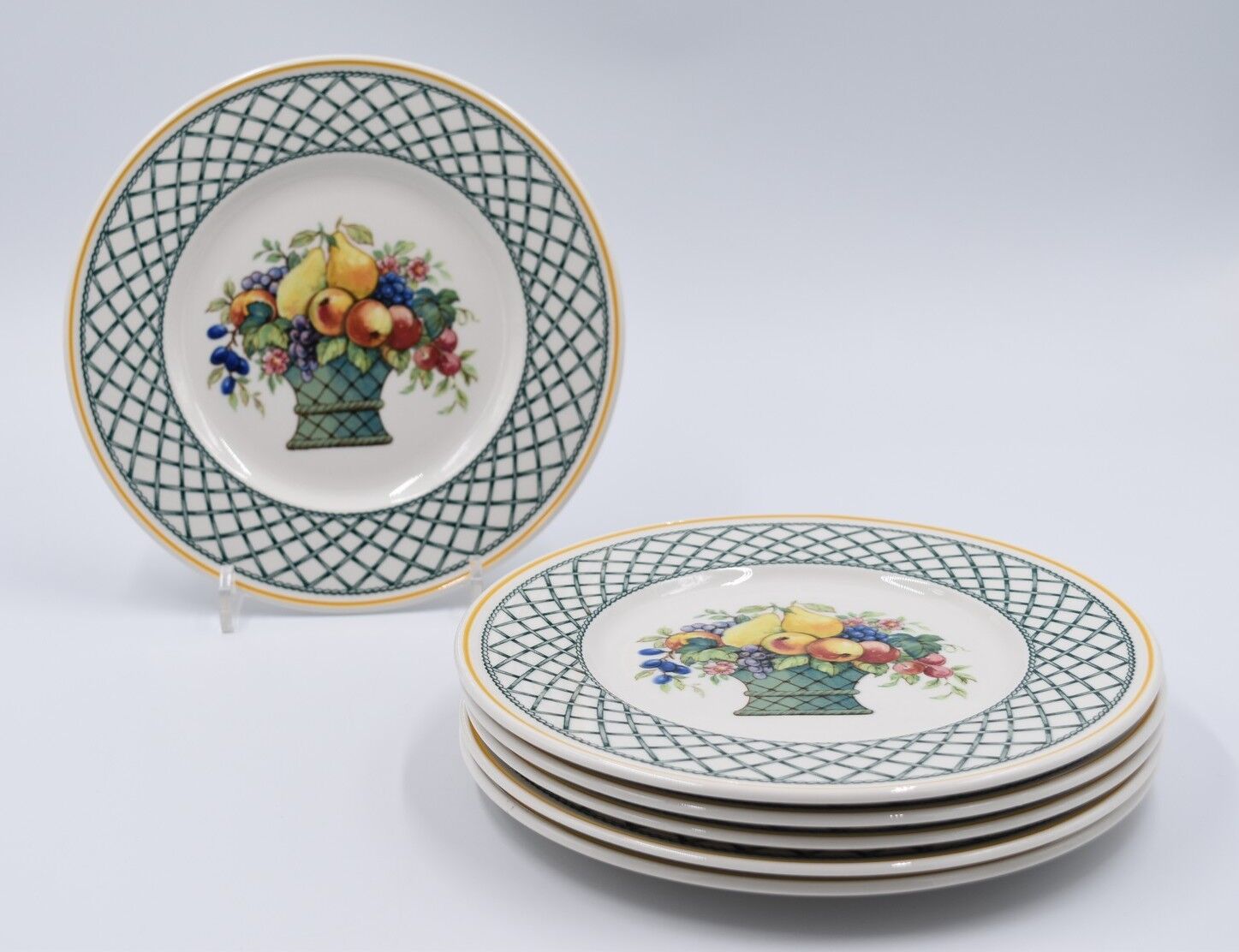 6 dessert plates Villeroy & Boch basket model