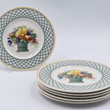 6 dessert plates Villeroy & Boch basket model