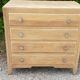 Chest of drawers 4 drawers oak feet compass vintage raw wood