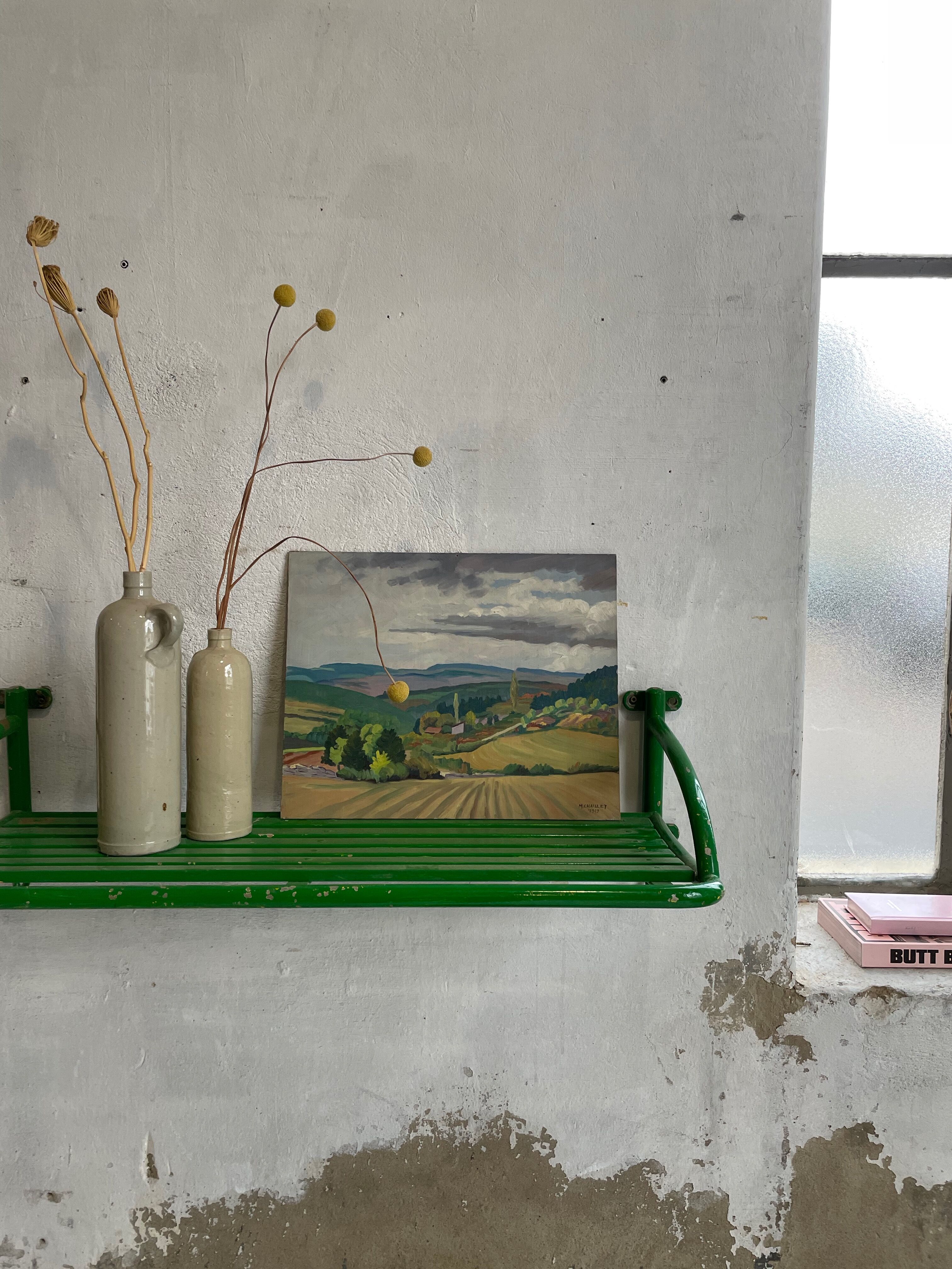 Painting oil landscape countryside 1942