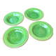 4 assiettes creuses vertes