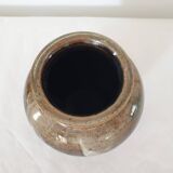 Vase en céramique vernissée marron non Signé - hauteur 14cm