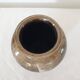 Unsigned brown glazed ceramic vase - height 14cm