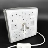 Ice cube lamp in solid glass — IKEA Iviken — 90s design