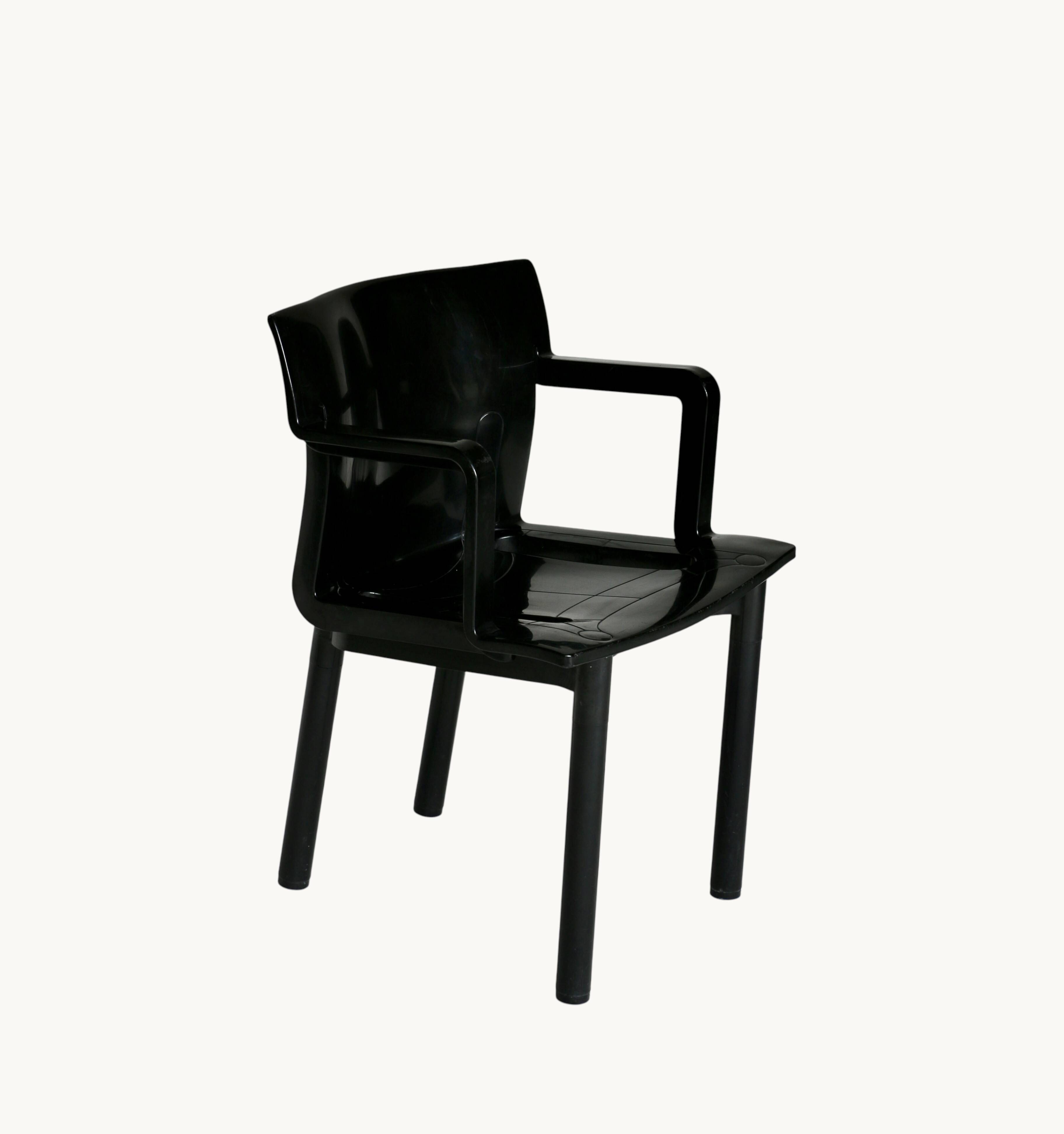 A set of chairs and armchairs, Anna Castelli for Kartell, Italy, 80s.