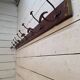 School coat rack with 8 hooks