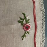 old oval placemat embroidered hand