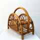 Rattan and bamboo magazine holder from the 70s