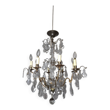 Lustre à pampilles style Louis XV