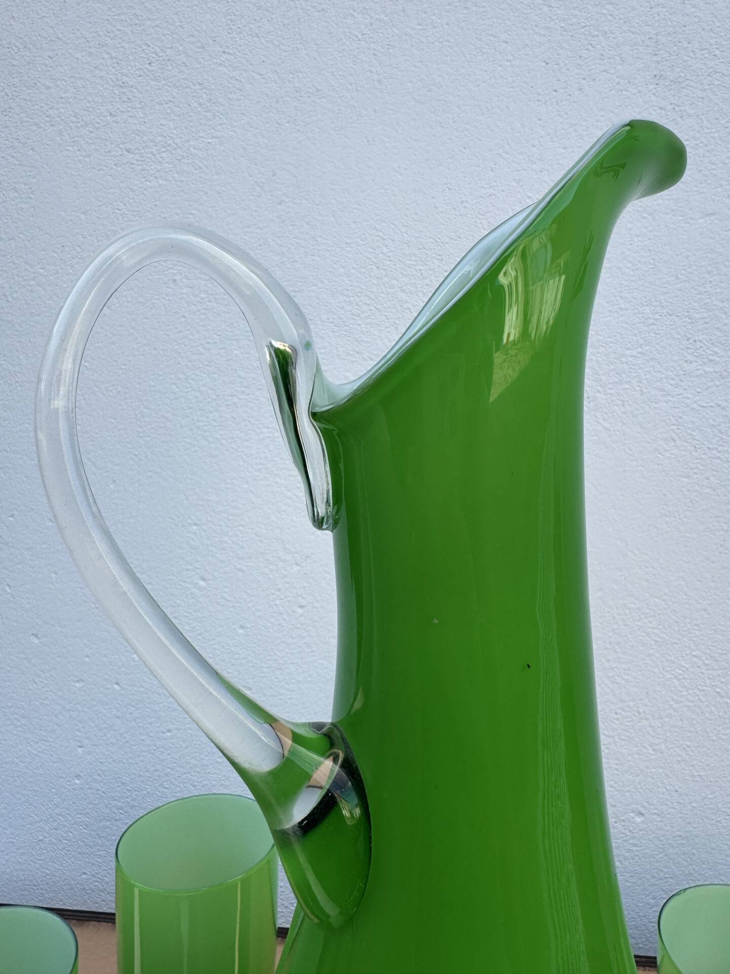 Service of orangeade glass Murano 1960s