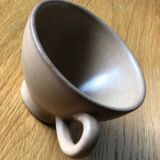 Set of 4 stoneware bowls with handle