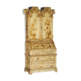 Venetian secretary chinoiserie circa 1900 with gilded brass decoration.