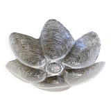 Oyster shaped glass salad bowl