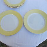 7 assiettes plates vintage Orches moulin de loups