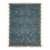 Handmade Turkish One of a Kind 281 cm x 380 cm Blue Wool Carpet