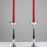 Gunnar Ander for Ystad-Metall: Pair of “Nysilver” candle holders, 1960s