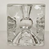 Ice cube crystal candle holders