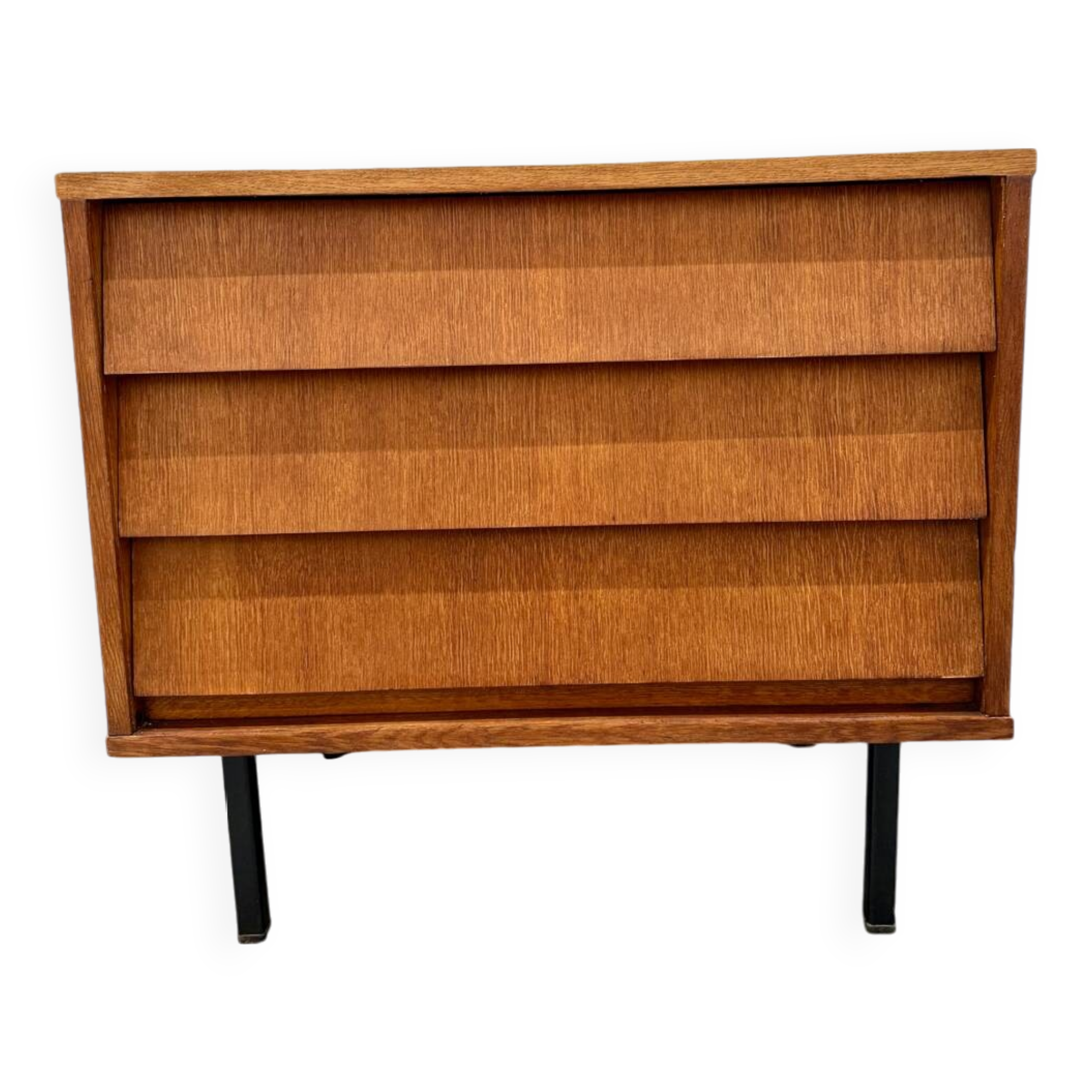 Modernist chest of drawers with slanted drawers