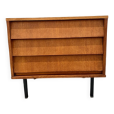 Modernist chest of drawers with slanted drawers