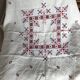 Ensemble nappes serviettes carrés de table brodé vintage
