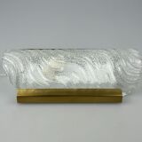 60s 70s wall lamp Fischer Leuchten Germany Wall Sconce Ice Glass Design