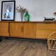 Scandinavian teak and metal sideboard