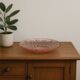 Vintage pink glass fruit bowl – ø 33 cm, h 7 cm