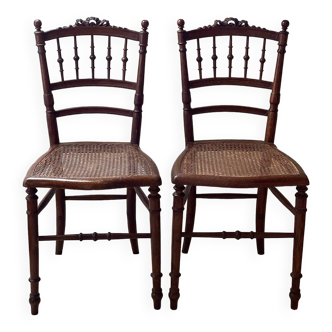 Paire de chaises volantes 1900
