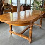 Solid oak farmhouse table