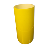 Vintage opaline roll vase yellow