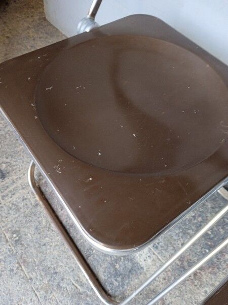 Pair 2 Piretti chairs / plia castelli signed