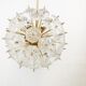 Mid century brass and crystal sputnik chandelier by Val saint lambert, 1960s