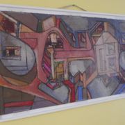 Tableau "composition abstraite" de jean besnard