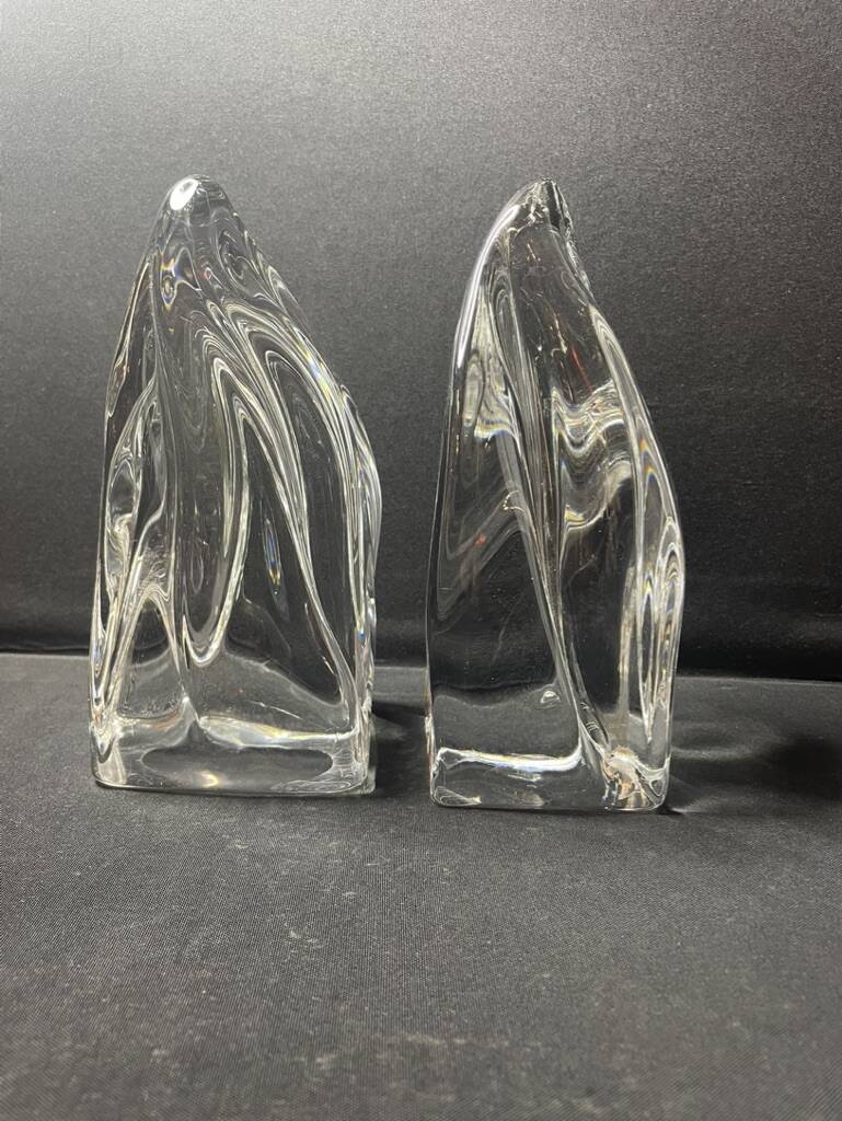 Pair of Daum France bookends
