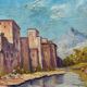 Tableau HSP 1956 "Kasbah Talat n’Yacoub" Orientalist Morocco