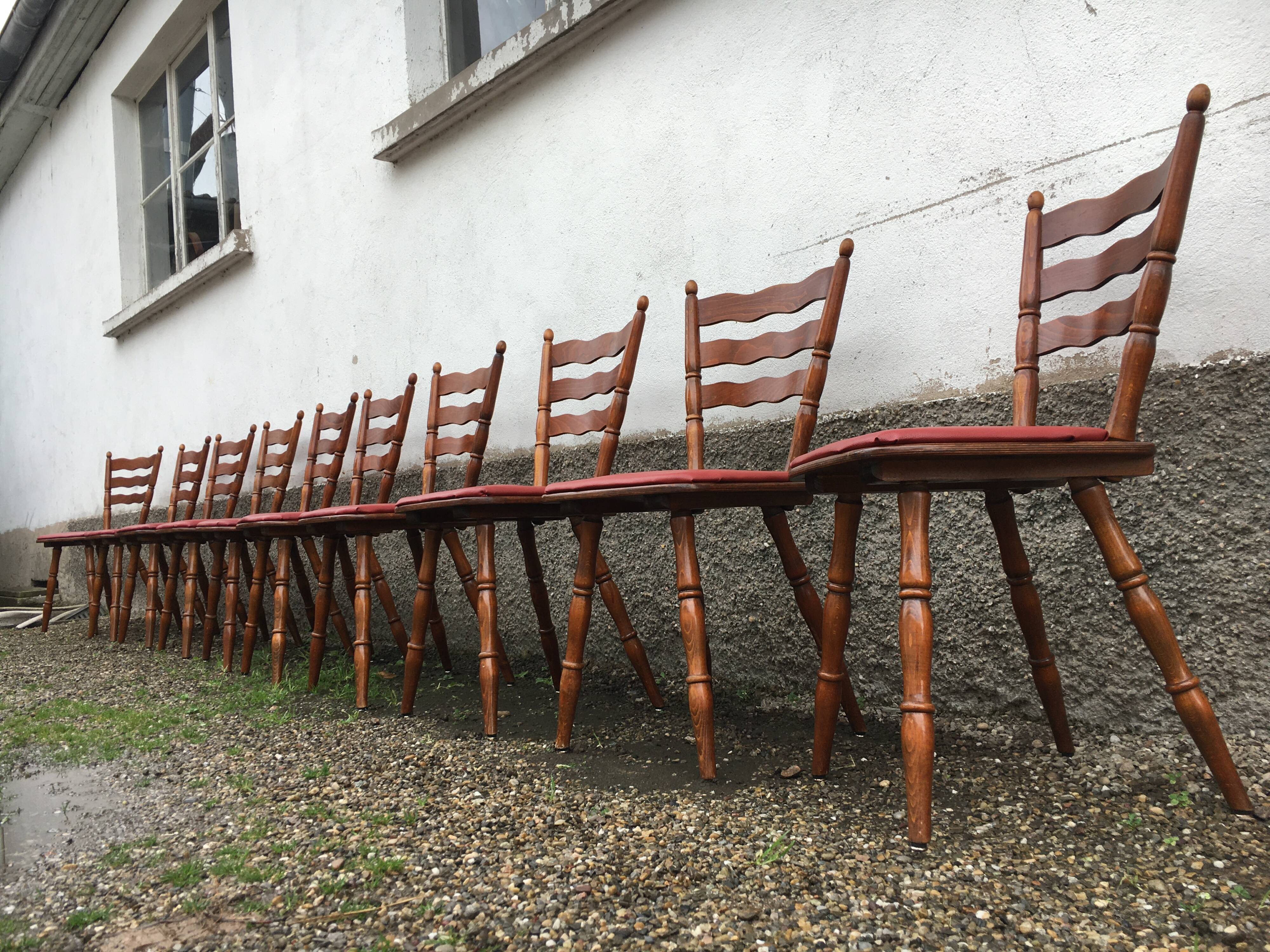 Bistro chairs vintage Scandinavian brasserie colorful galette - 1950 1960