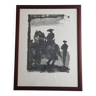 Reproduction vintage d'après Picasso, "Toros y Toreros" encadrée sous verre 41x 53 cm