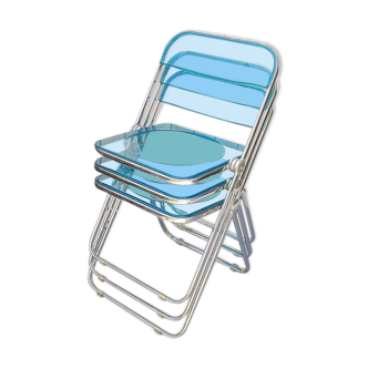 Set of three chairs Plia, Giancarlo Piretti, 70's