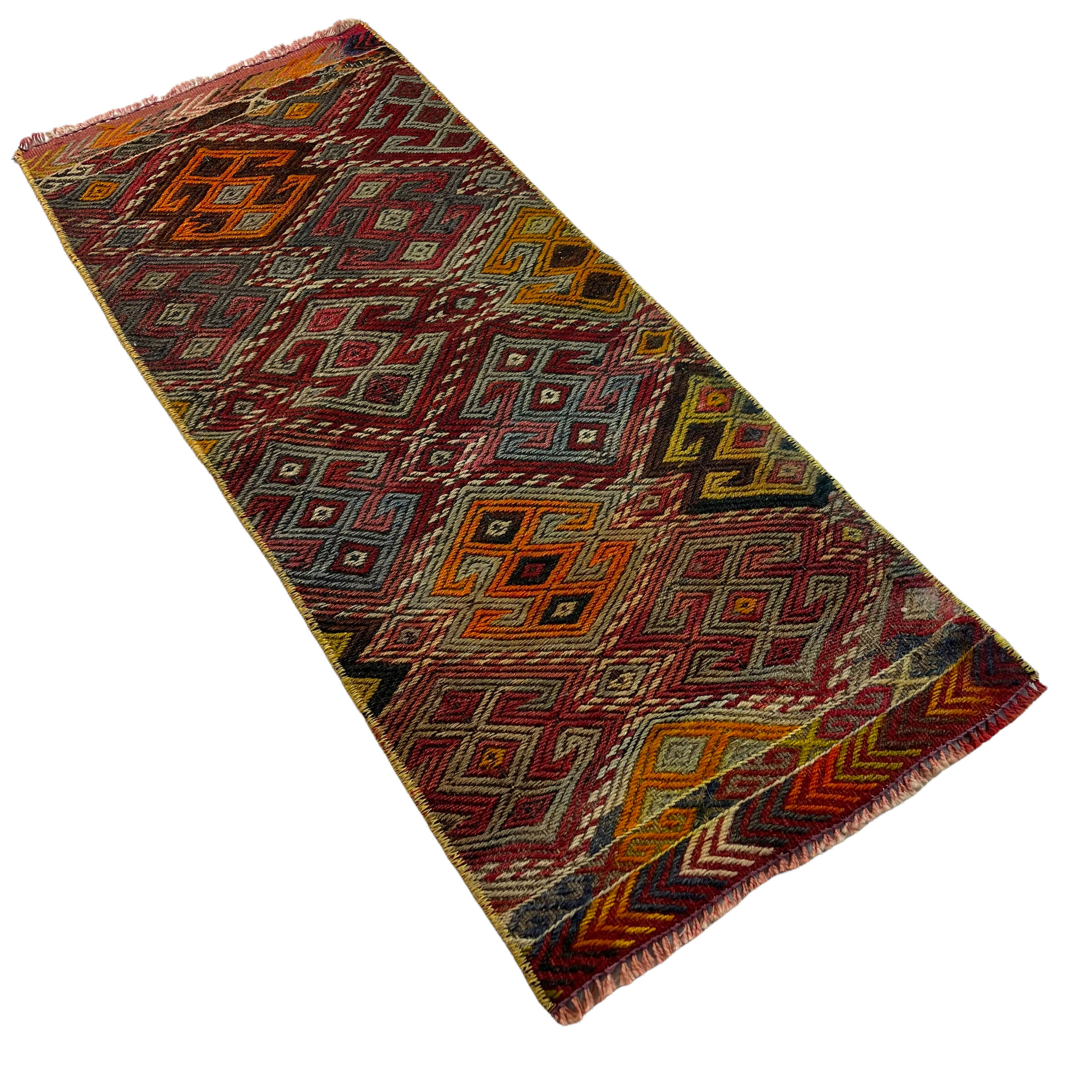 Vintage turkish kilim rug 103 x 43 cm
