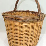 Antique wicker basket / handmade / vintage