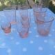 Verres vintage salmon pink colour
