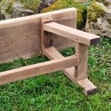 Solid oak farm bench