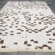 Tapis vintage surdimensionné fait main en laine 100 % crème et marron, 208x303 cm