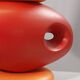 Louis Drimmer large ceramic pebble lamp orange 1980s