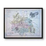 Puy-De-Dôme, carte ancienne, imprimée en 1883.