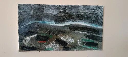abstract oil painting on canvas by Simone Ciani, 80x50 cm